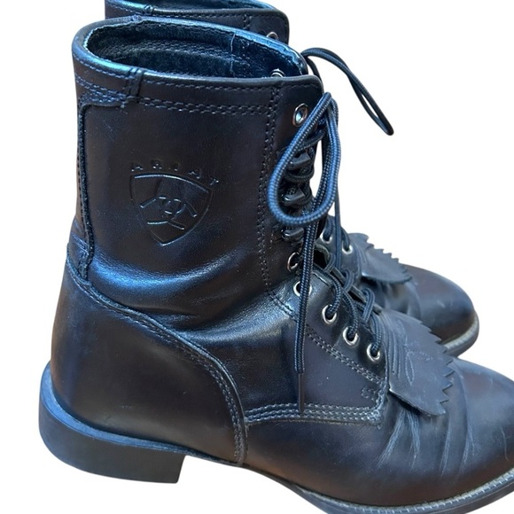 Ariat Men's Heritage Lacer II Boot- Black Leather 32501- Size 7EE - Picture 8 of 10